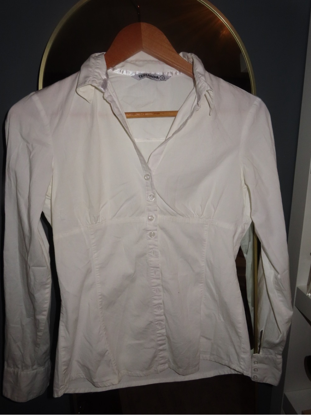 Terranova White Button-Up Blouse | Size S